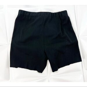 Ming Wang Womens Sz PS Petite S Black Acrylic Sweater Knit Shorts Elastic Waist